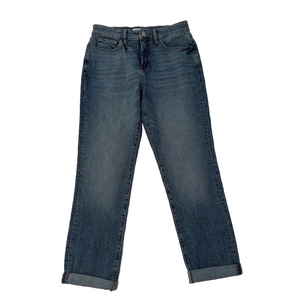 Warp‎ + Weft Jackson Hole Girlfriend Jeans Women's 4|27 Light Wash Ankle Cuff #7